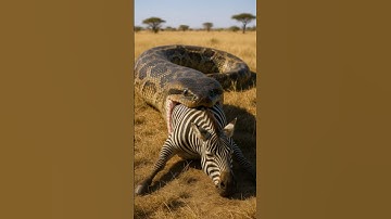 Will the snake successfully catch the zebra? – A desperate struggle before help arrives
