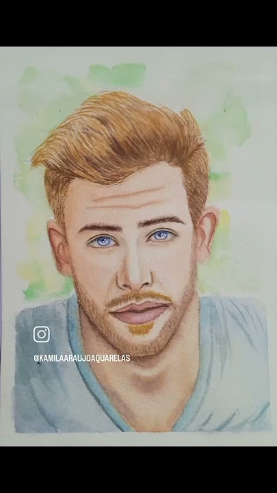 pintura de rosto em aquarela #aquarela #desenho #pintura
