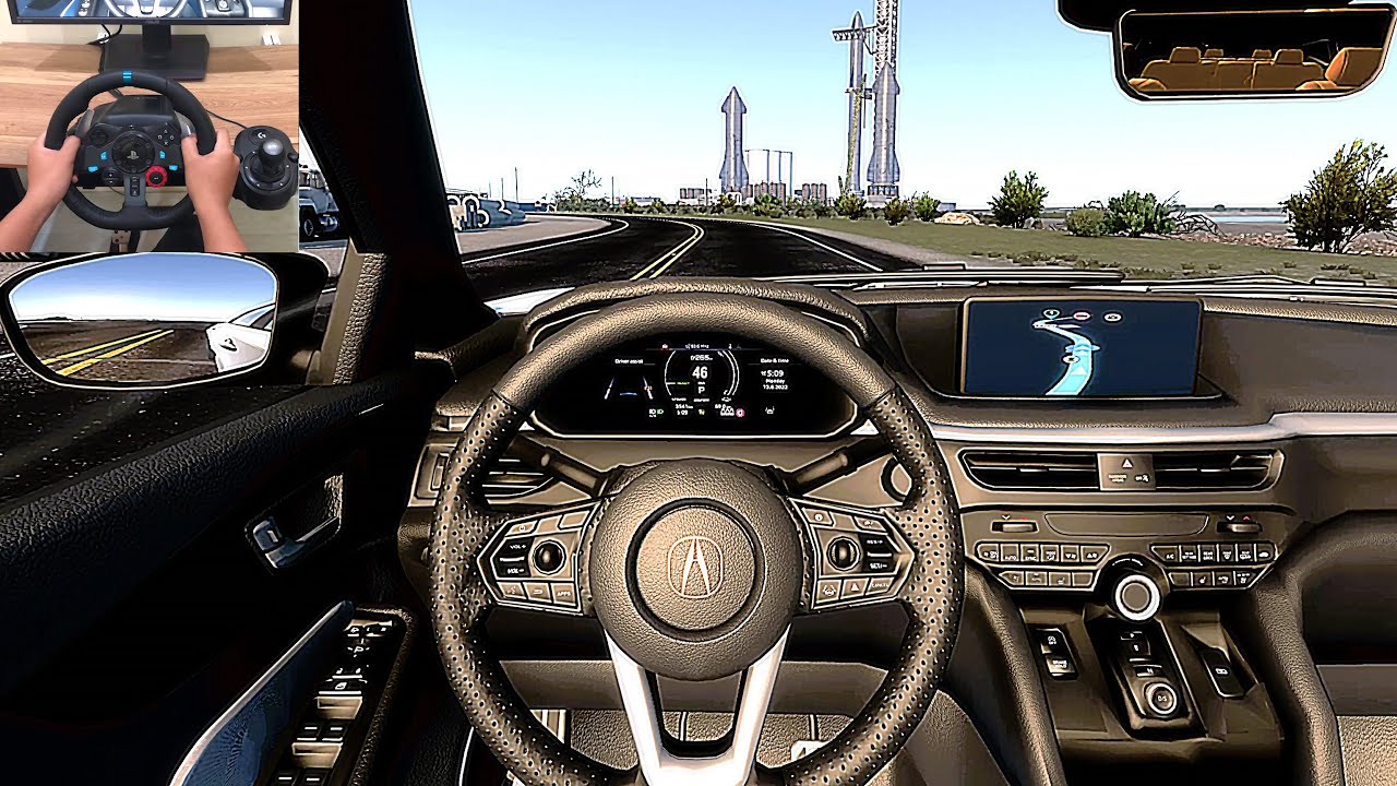 Acura MDX 2023 In American truck simulator | Steering Wheel Experience