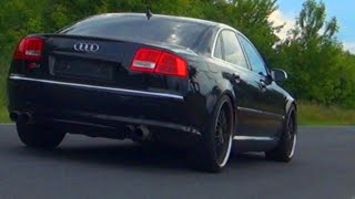 Audi S8 Sound V10 Acceleration Straight Pipes Onboard 4E Exhaust