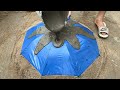 Cement and Umbrella ideas, Tips make Easy Plant pots from Cement and Umbrella