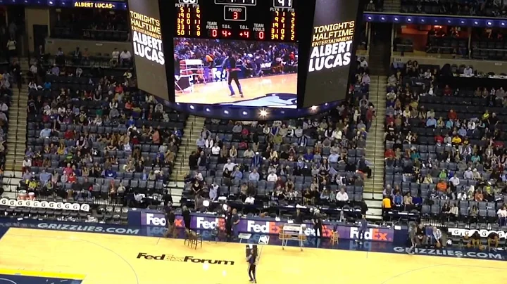 Albert Lucas Performs in Grizzlies Halftime Show 1...