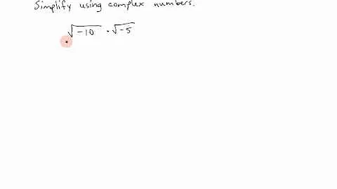 simplifying square roots using imaginary number i