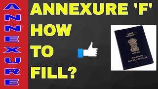 HOW TO FILL ANNEXURE 'F' FOR PASSPORT? ALL INFO WITH SAMPAL! ON YOUR DEMAND!! (HINDI) HOW TO FILL ANNEXURE 'F' FOR PASSPORT? ALL INFO WITH SAMPAL! ON YOUR DEMAND!! (HINDI)