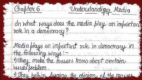 Class 7th Civics : Chapter 6 Understanding the media Question answer |Exercise Solution||#ncert