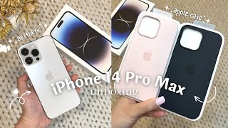 iPhone 14 Pro Max Silver aesthetic unboxing✨ + Apple MagSafe accessories