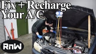 How to Diagnose and Recharge Your AC System with Refrigerant  Using an A/C Manifold Gauge Set
