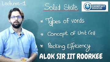 SOLID STATE/ INTRO /PART-1/ voids l unit cell l packing efficiency  /TARGET /NET /GATE /IIT-JAM