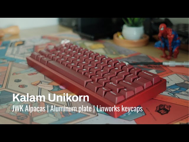 Kalam Unikorn with Linworks Burgundy - Lubed and Filmed Alpacas