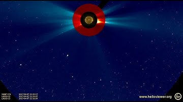 Comet & UFO_SWAP 174, LASCO C2/C3 (2017-04-07 13:01:46 - 2017-04-08 12:46:18 UTC)