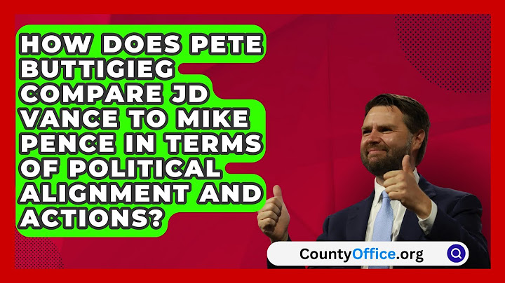How Does Pete Buttigieg Compare JD Vance to Mike Pence in Terms of Political Alignment and Actions?