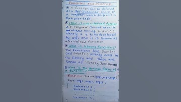User defined function and Library functions l What is called function and calling functions? #shorts