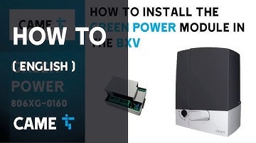 BXV How to install Green Power in the sliding gate automation