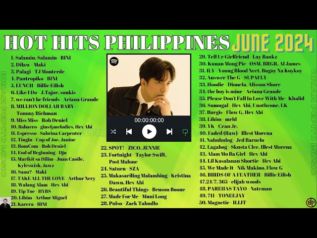 HOT HITS PHILIPPINES - JUNE 2024 UPDATED SPOTIFY PLAYLIST class=