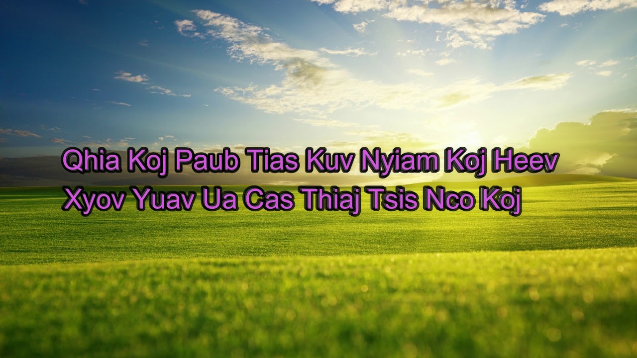 Lam Sau Tsab Ntawv Nug Koj Moo Instrumental (KARAOKE SUB)