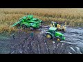 GR Lewandowscy - John Deere S700 Testy [Agro-Sieć] Ciężki zbiór kukurydzy.