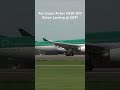 Butter Aer Lingus Landing in Minneapolis! #aviation #shorts