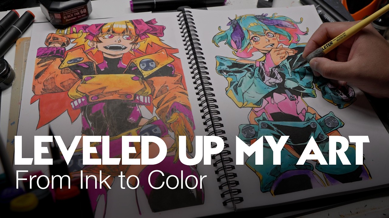 Как я улучшил дизайн своего персонажа от прорисовки до раскрашивания