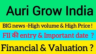 Auri grow india share latest news | auri grow india share | auri grow india stock analysis.
