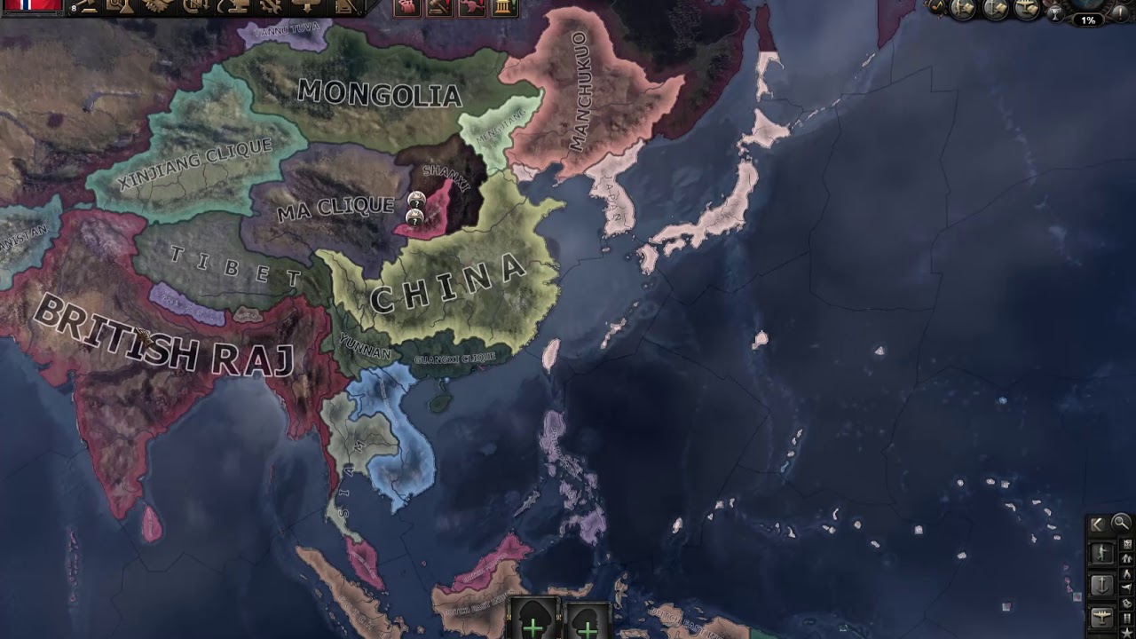 Карта hearts of iron 4 1936