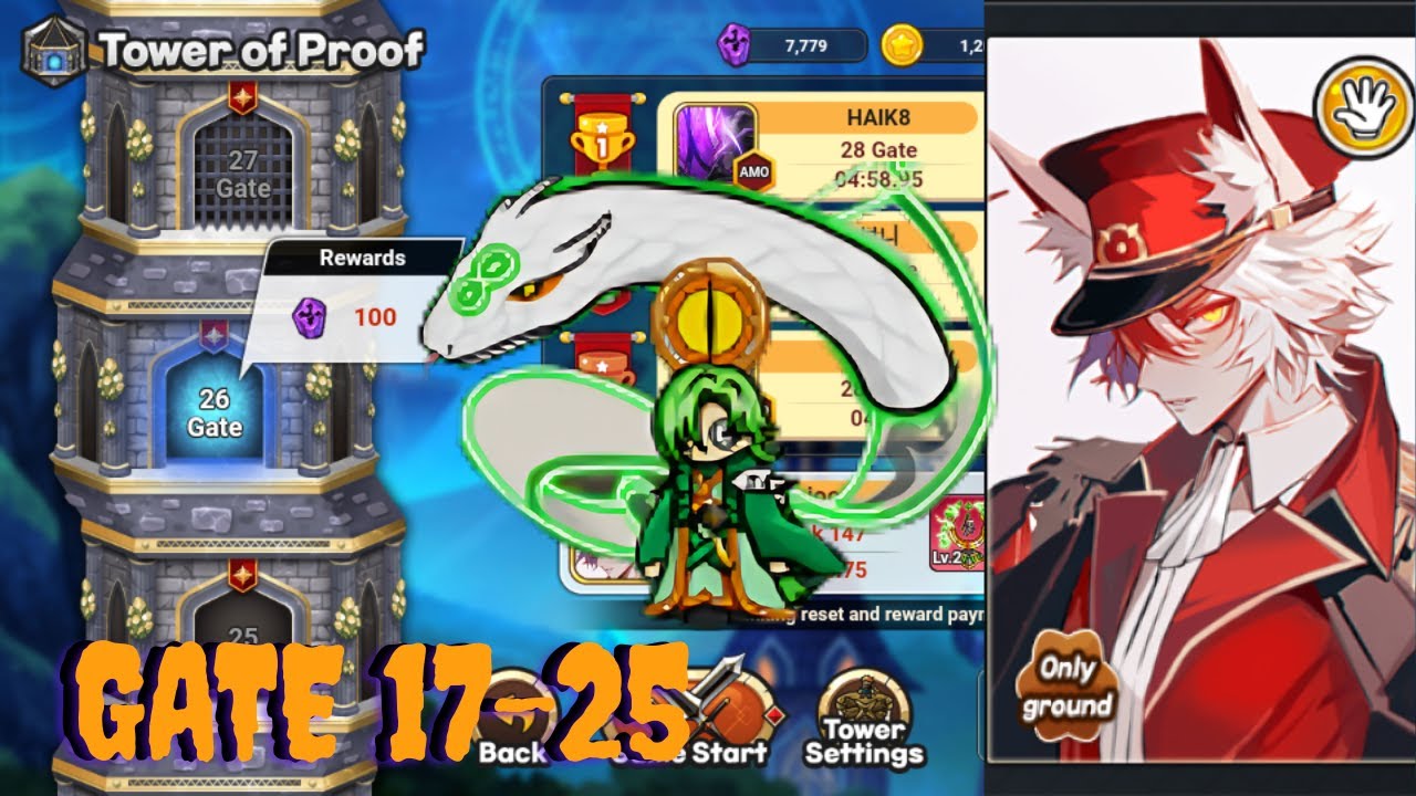 Tower Of Proof 17-25  with Fenrir level 100! | Gold Tower Defence