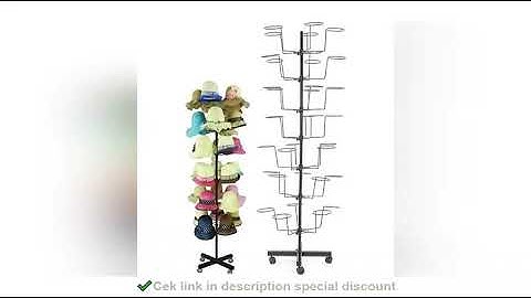 Hats Stand Display Adjustable Iron Hat Rack Stand Hat Rotating Review