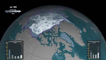 Weekly Animation of Arctic Sea Ice Age with Two Graphs: 1984 - 2016
