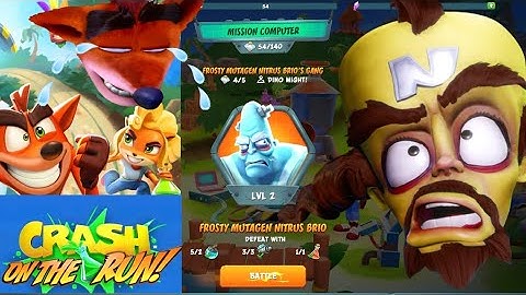 Crash Bandicoot: On The Run! FROSTY MUTAGEN NITRUS BRIO LEVEL BOSS DINO MIGHT!!