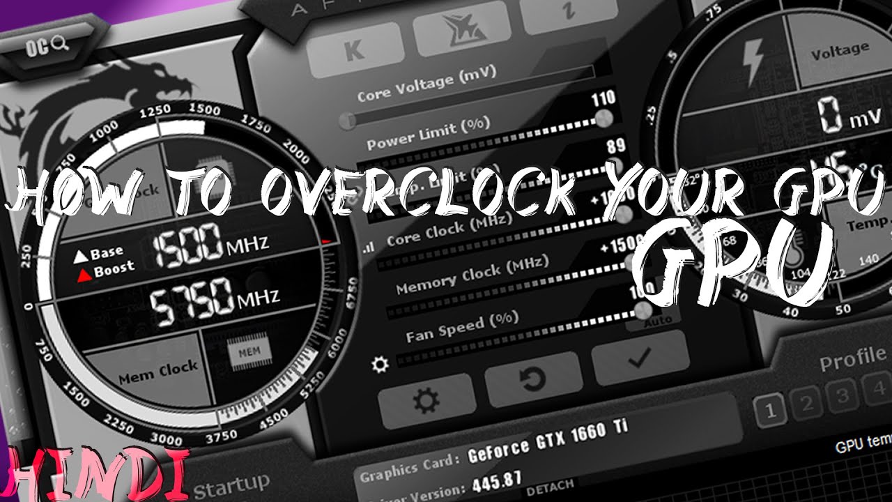 HOW TO OVERCLOCK YOUR GPU (IN HINDI) - YouTube