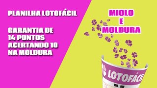 Planilha Lotofácil Miolo e Moldura com Garantia de 14 pontos   Versão 1.0