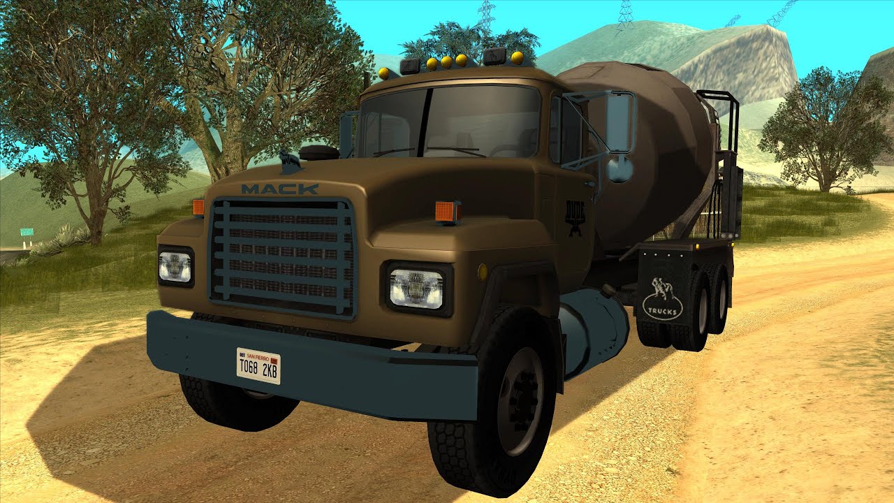 GTA San Andreas [PC] - 1992 Mack RD690 Cement Truck Mod - YouTube