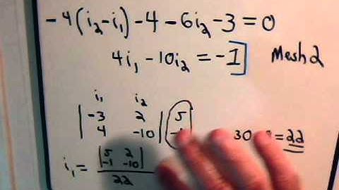 Electrical Circuits Video 13: Mesh Current Analysis Example #2