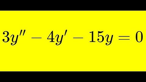 2nd Order Homogeneous Differential Equation - Distinct Real Roots