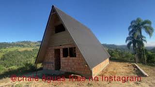 Mas detalhes do chalé A-frame na Serra catarinense