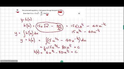 A level Maths, Using Integration To Find The Equation Of A Curve Given Its Gradient
