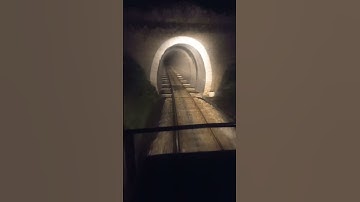Very calm and relaxing view live at night train passing through tunnels in mountains #shorts #tunnel