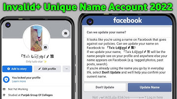 How to make Unique Name on Facebook || Creat  Facebook Invalid name I