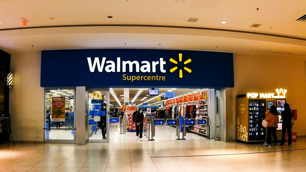POV Supermarket Shopping Walmart Supercentre in Markham, Ontario