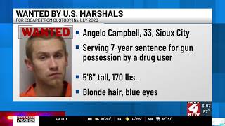 US Marshals searching for escaped fugitive in the Sioux City area