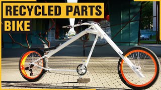 Custom Chopper Bike Made With Recycled Parts