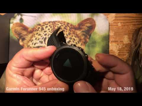 Garmin Forerunner 945 fitness watch unboxing video