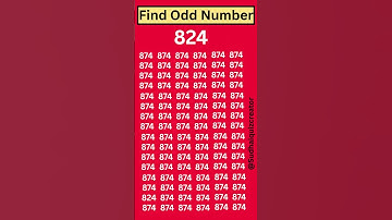 FIND ODD NUMBER 👀🧠#facts #education #gk #mathematics #odd #games #challenge #numberpuzzle