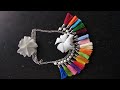 Diy Tassel Necklace making | Handmade neckpiece with embroidery Threads||CC 153