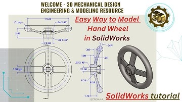 ⚡ 3D Modeling Practice , #SolidWorks , Easy Way to Model  Hand Wheel