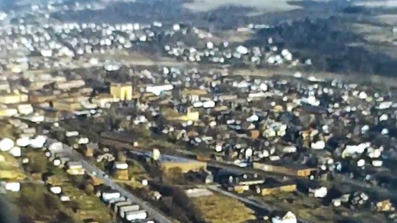 Aerial view of Punxsutawney PA ?? 1950s YouTube