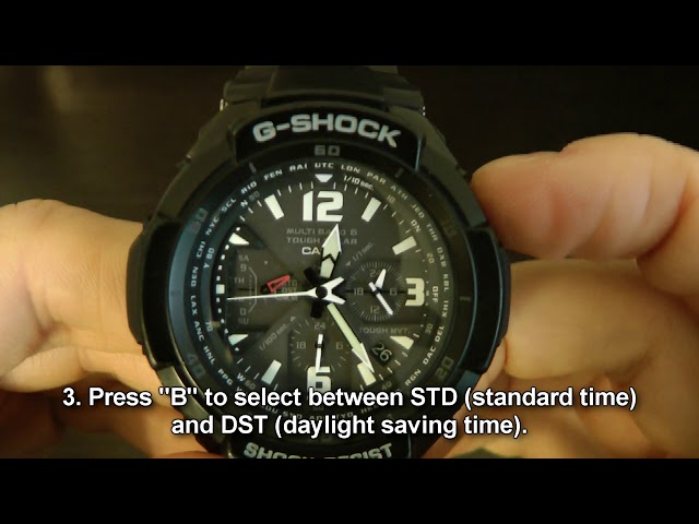 Casio G-Shock Aviation (GW-3000BB-1ACR, 5121) - How To Configure Home City  Settings.