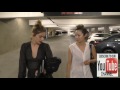 Janet montgomery talks about fashion while leaving arclight theatre in hollywood