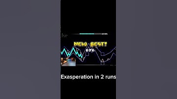 Zoink get 67% on exasperation \ exasperation in 2 run #geometrydash #zoink #gd #gdplayer #omg