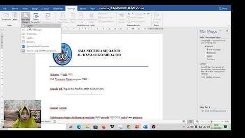 Membuat Mailing (Integrasi Word dan Excel)