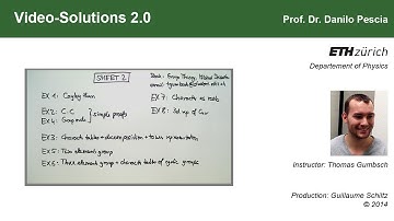 Group Theoretical Methods in Solid State Physics, Video-Solution 2.0